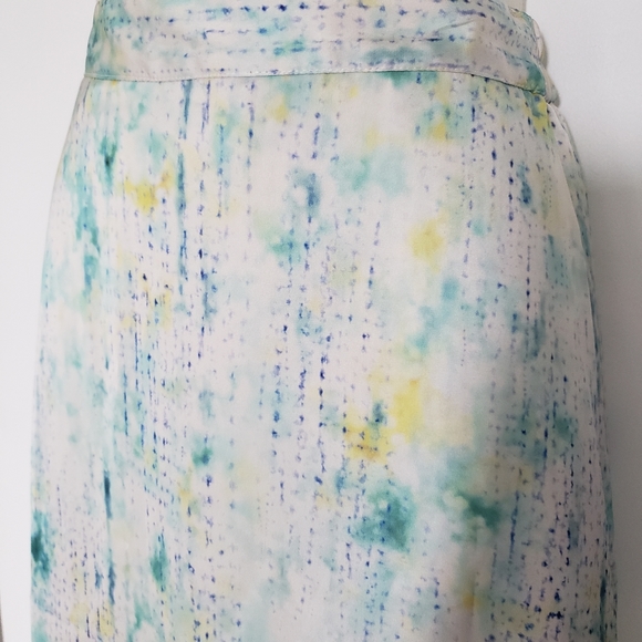 Ellie Mea sample skirt,water colours,silky,linned,pockets Sm - Picture 4 of 12